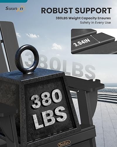 Miniatura 4 de Silla Adirondack plegable, sillas para hogueras de polietileno de alta densidad para todo tipo de clima, sillas Adirondack de plástico con soporte