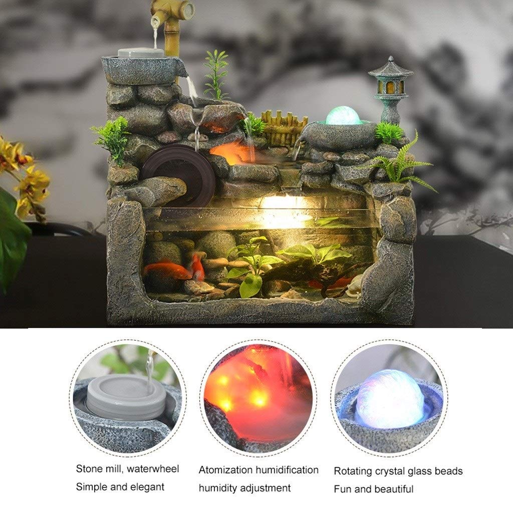 Ejoyous Watervaldecoratie, kamerfontein met ledverlichting