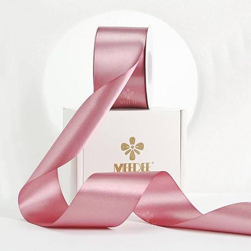 Vista 26 de MEEDEE Orange Satin Ribbon - 1.5 inch Double Faced Satin Ribbon, 50 Yards - Neon Tangerine - For Christmas, Thanksgiving, Halloween, Weddings