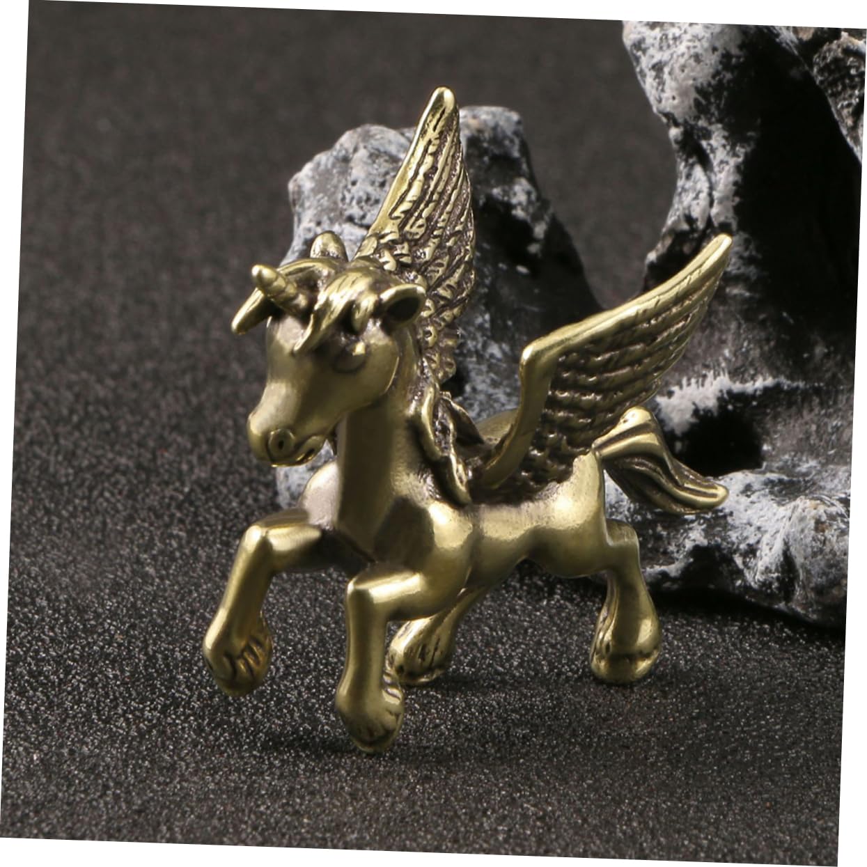 5stücke Brass Statue Vintage Miniature Einhorn Figurine Für Schreibtischdekoration Langlebig Und Als Für Zuhause