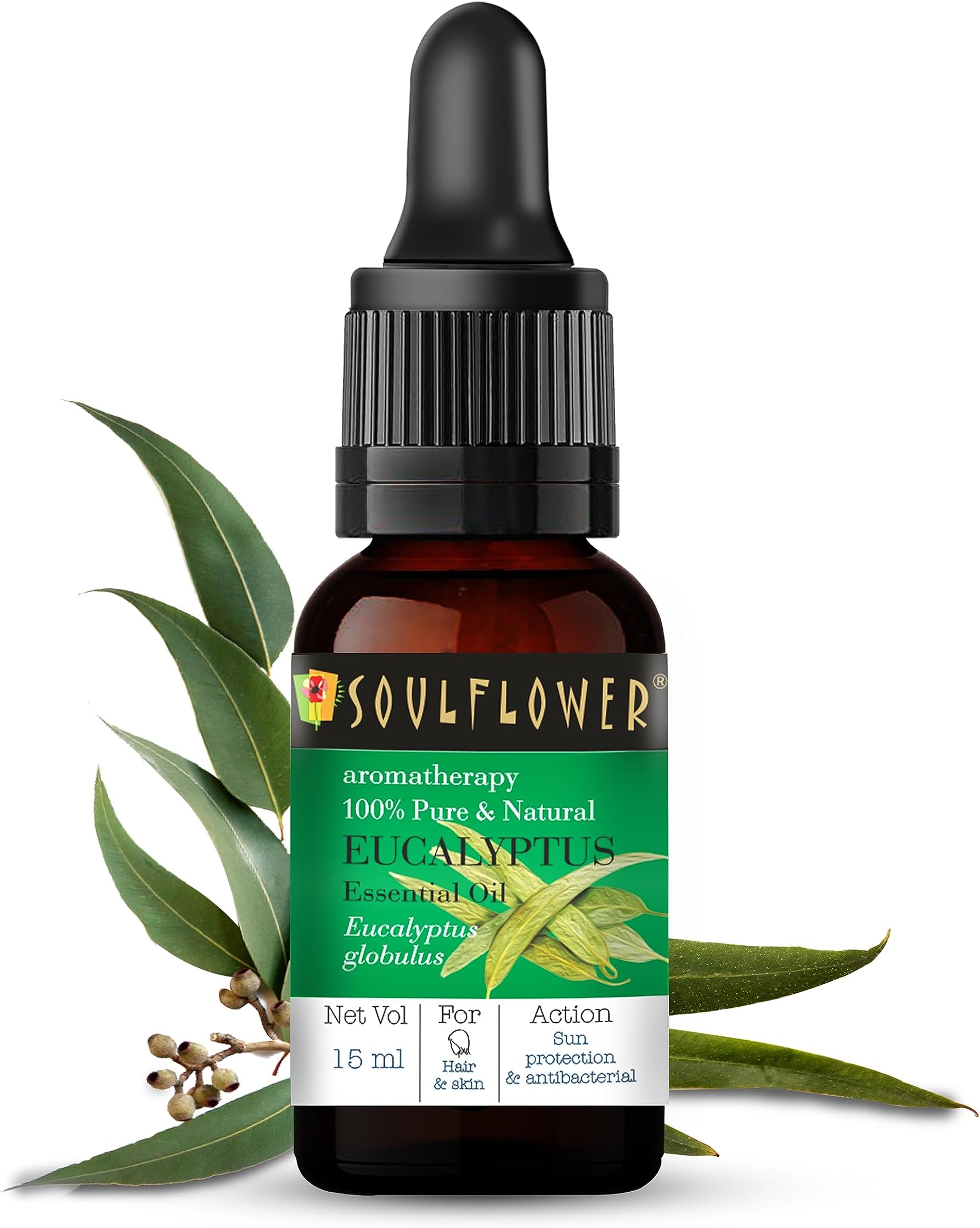 Eucalyptus Essential Oil for Hair Growth, Steam Inhalation, Aromatherapy, Skin Care, Relax Muscle |100% Pure, Natual, Undiluted, Premimum Nilgiri Oil | 15ml