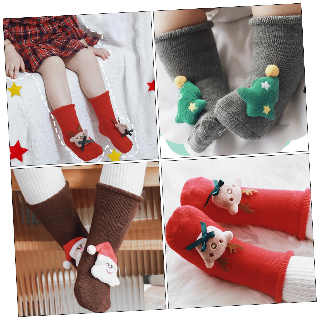 VALICLUD 6 Paare Baby Kleinkind Kinder Weihnachtsso Produktbild-Vorschau 8