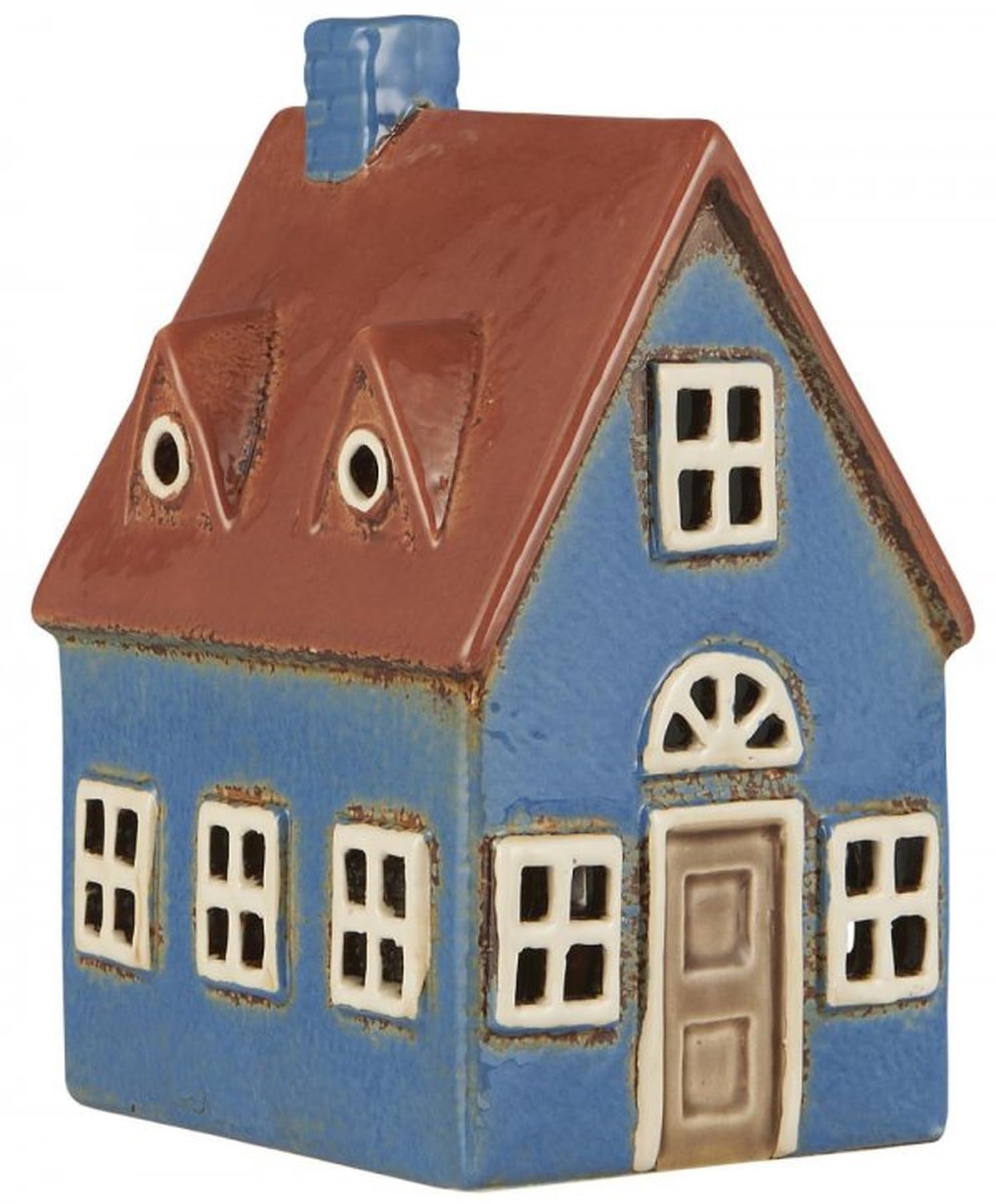 IB Laursen House f/tealight Nyhavn brown door, W: 11 H: 16 L: 9
