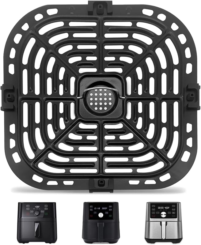 Air Fryer Accessories for Instant Pot Vortex 6 in 1 5.7QT 6 QT Gourmia GAF735 6 QT Air Fryer, Air Fryer Replacement Tray Grill Pan Plate Crisper Plate Rack Parts,Dishwasher Safe