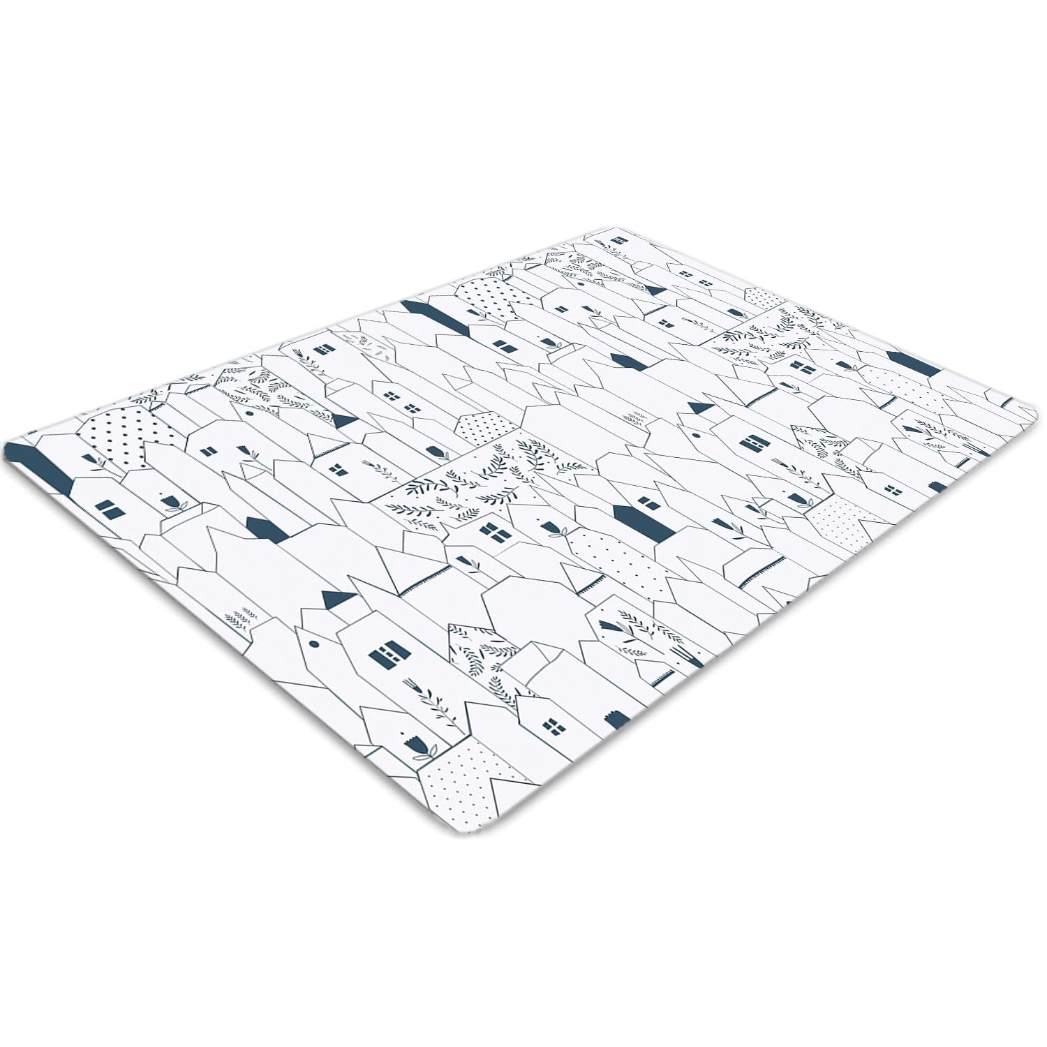 Tapis de chaise 100x70 cm Chalets en PVC rectangulaire pour la protection du sol