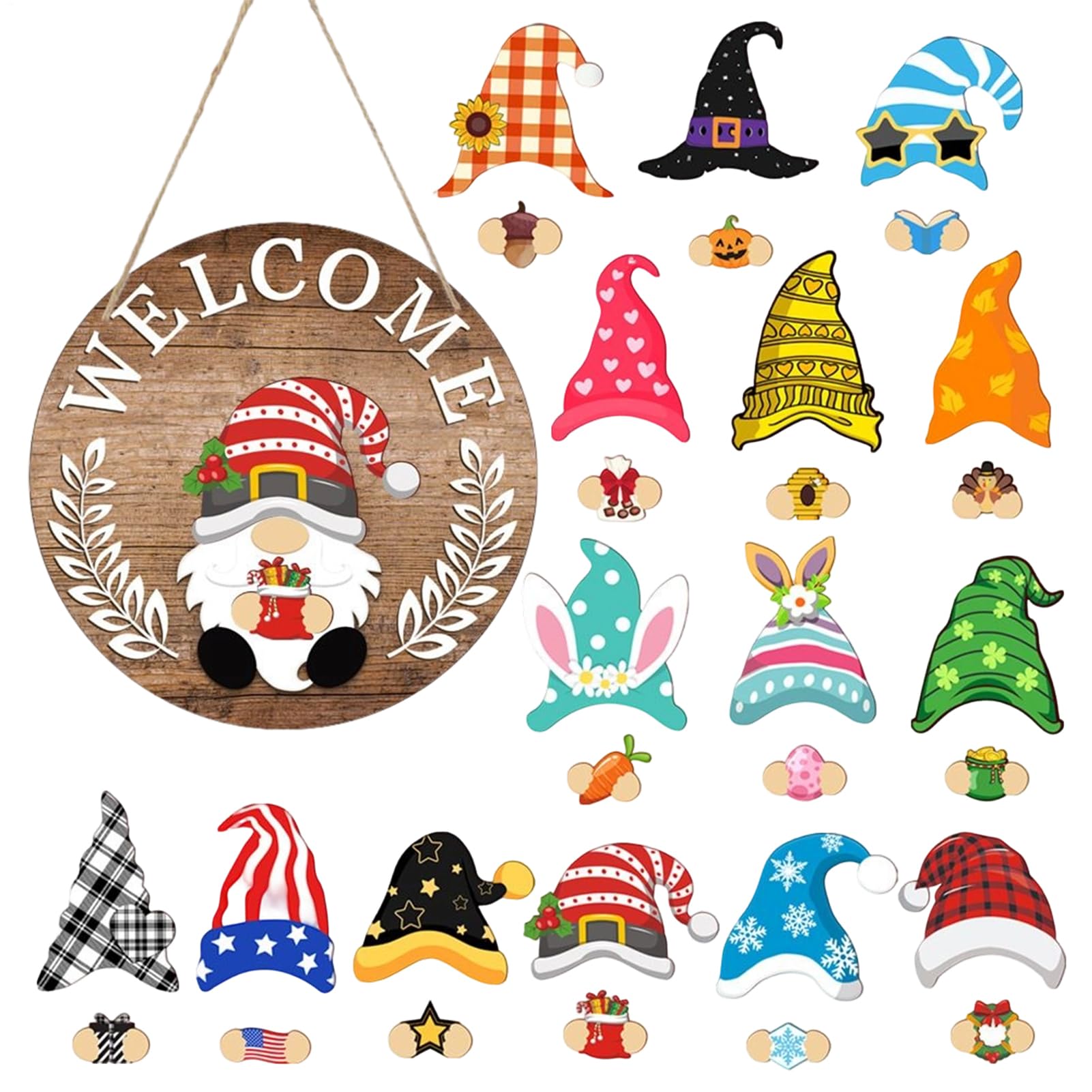 Suspension de porte gnome pour embellir le porche et le jardin de la maison