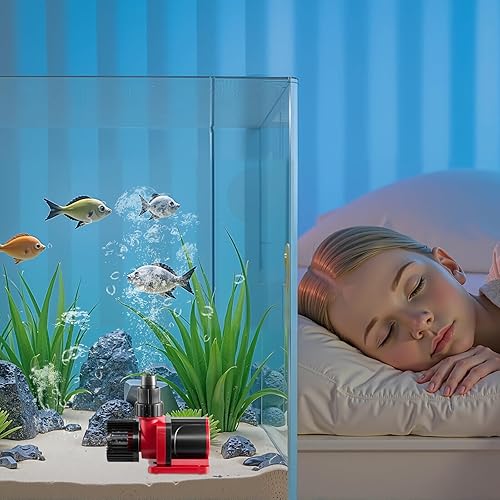 Miniatura 8 de VEVOR - Bomba de agua para acuario de 24 V CC, 30 W, 800 GPH Bomba de retorno con controlador, flujo ajustable, modo de alimentación, elevación