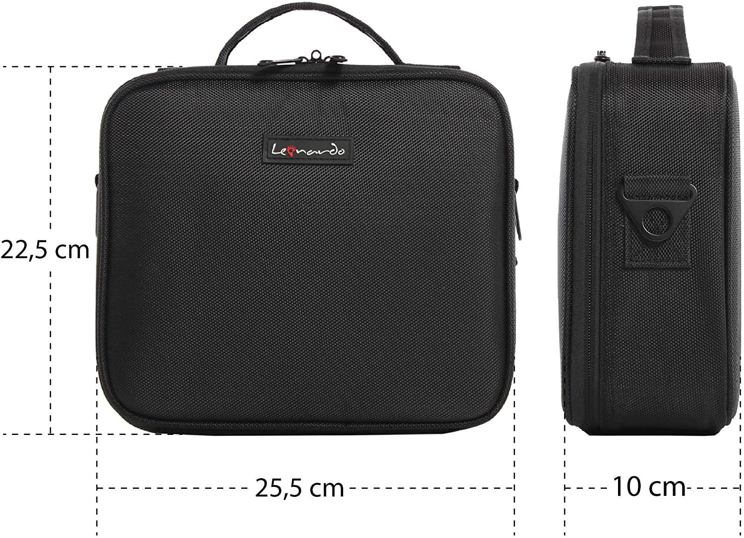 Leonardo LEO50819 Portatrucco Valigetta Porta Trucchi Piccola per il Trucco Professionale Borsa Portatrucco per Cosmetici da Viaggio per Make-up Artist Piccola senza specchio