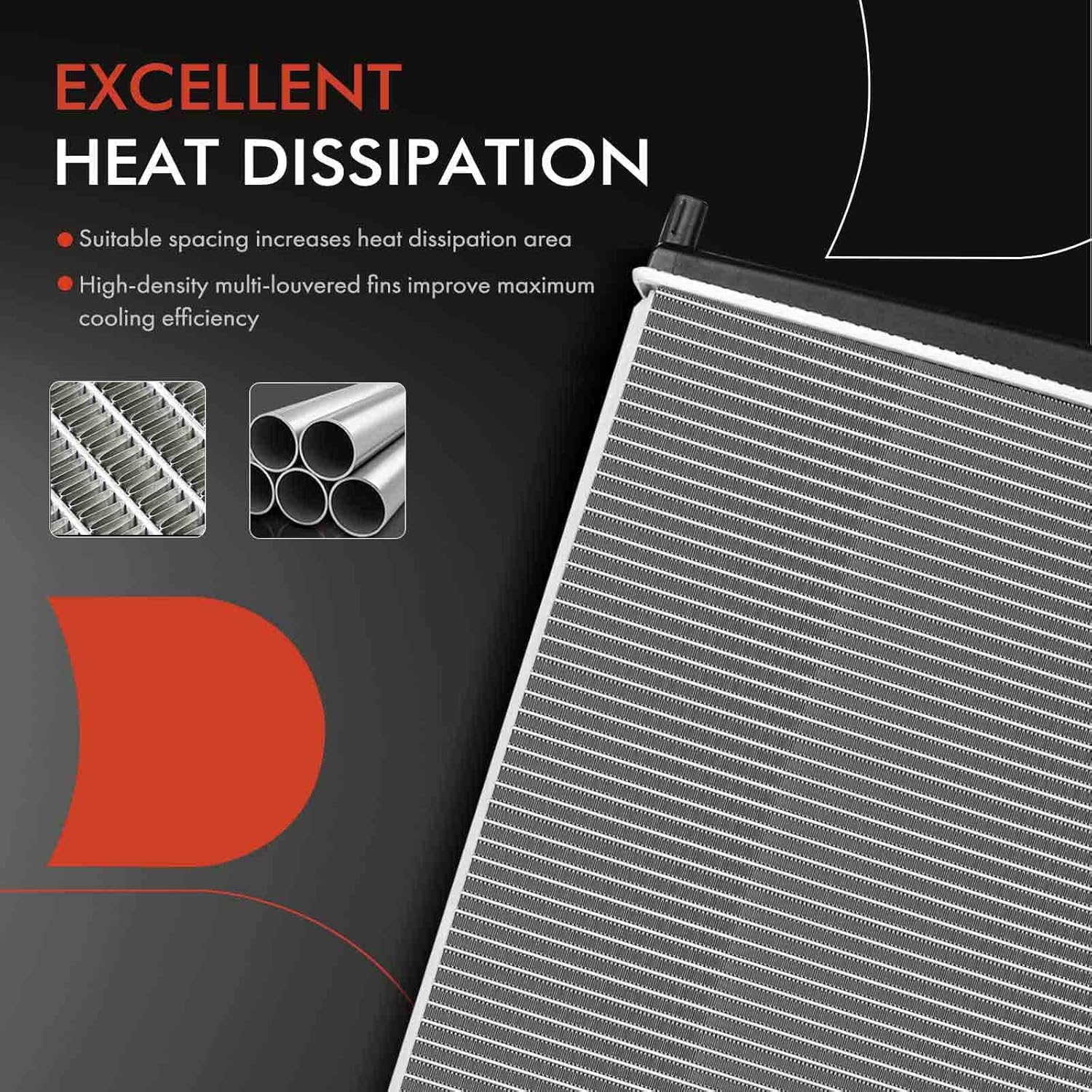 A-Premium Engine Coolant Radiator Assembly Compatible with Mini Cooper 2007-2015, Cooper Paceman 2013-2016, Cooper Countryman 2011-2016, L4 1.6L, Manual Transmission