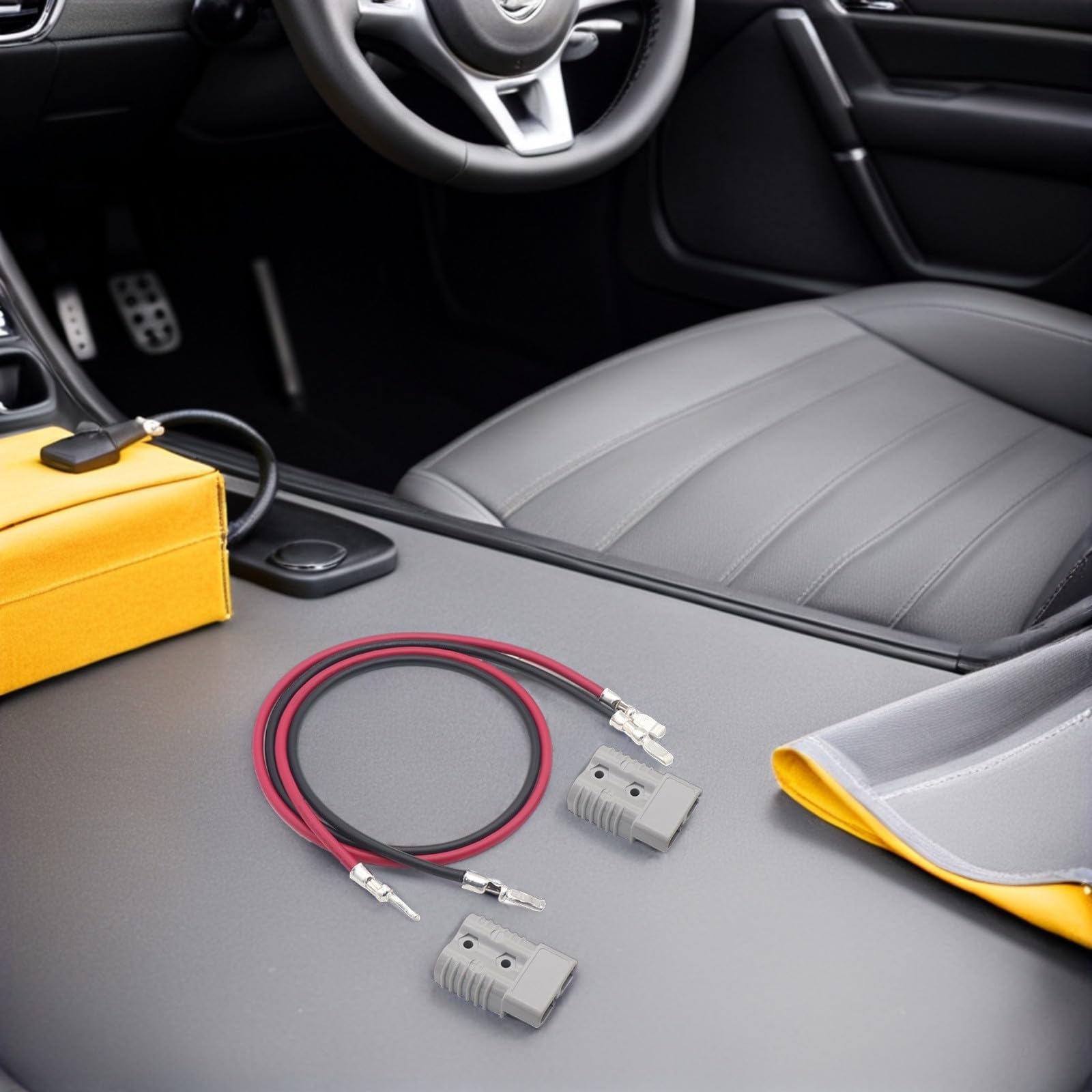 Cable Inversor de Batería de Coche 175a Conector Rápido, Cable de Cobre 6 Awg de 1 Metro, Resistente a Voltaje para Autocaravanas y Sistemas de Remolque