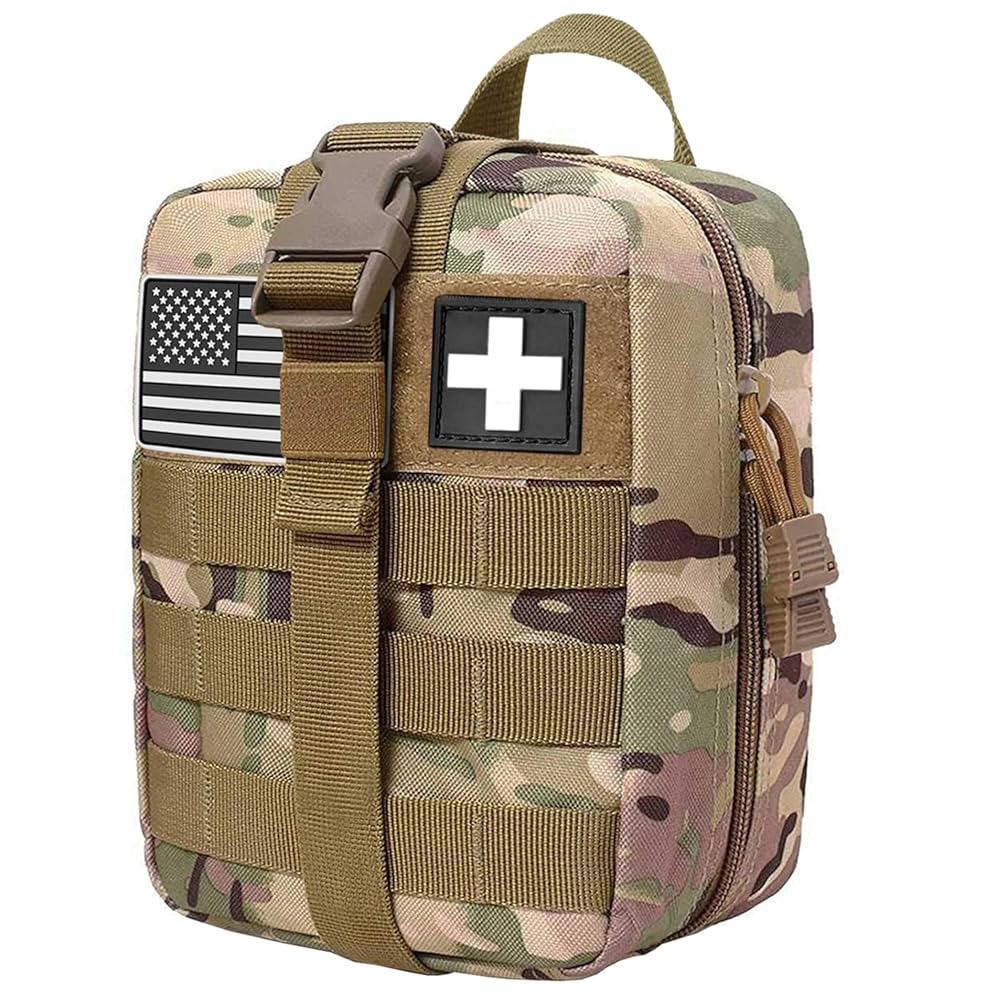 TANSOLE TAN SOLE ifak pouch first aid kit bag empty molle tactical medical pouch plate carrier medic rescue bag EMT first med pouches (CP)