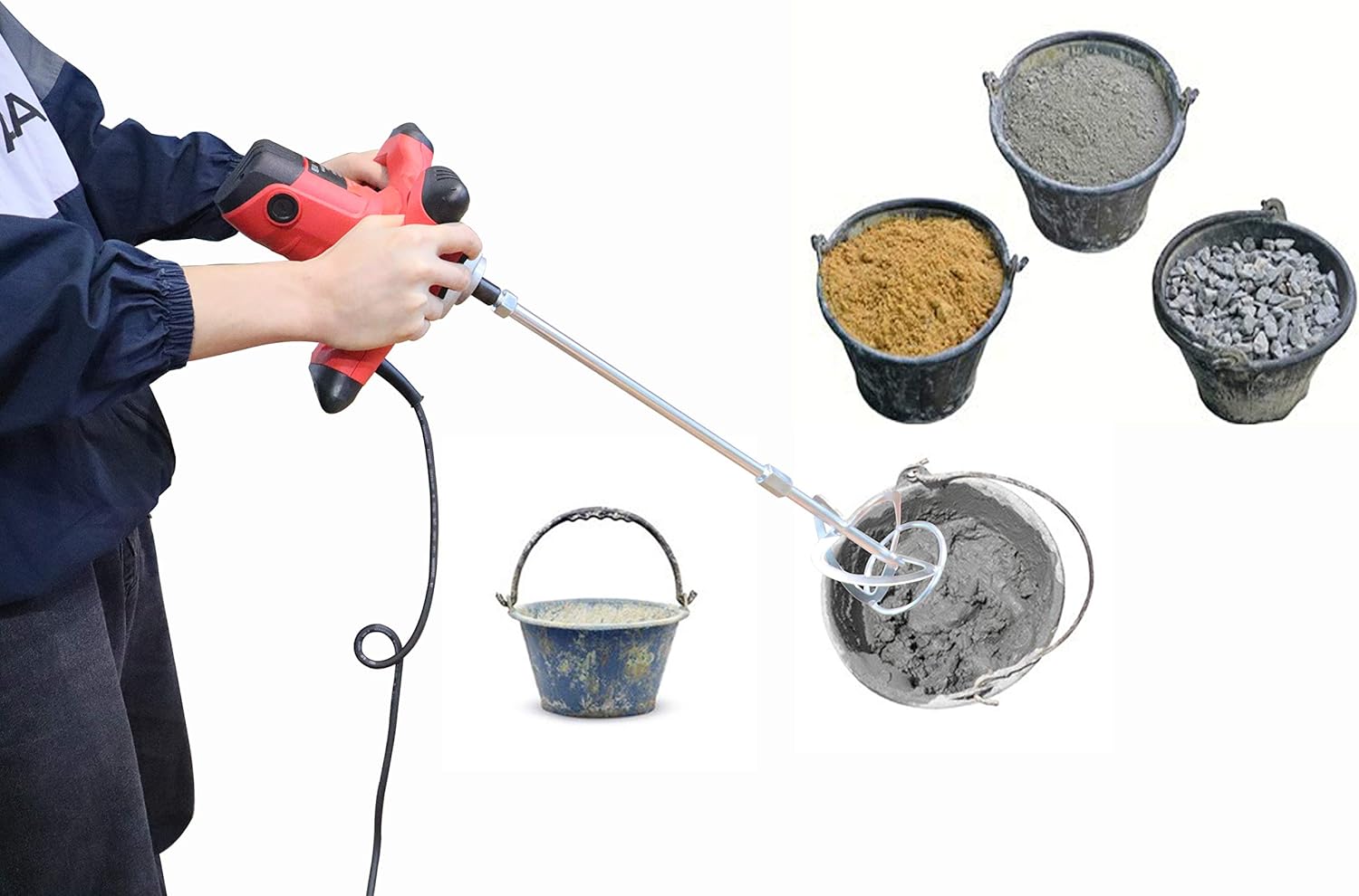 Buy 2100W Electric Portable Cement Mixer, Used for Mixing Cement Slurry