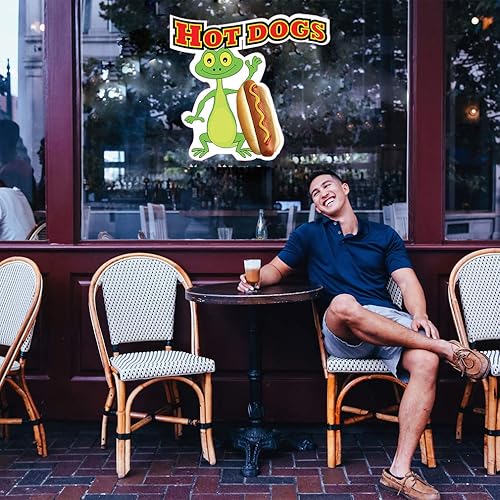 Miniatura 3 de Food Truck Decals Hot Dogs Concession Restaurant Die-Cut Vinyl Sticker B36 & Sign 14 in on Longest Side