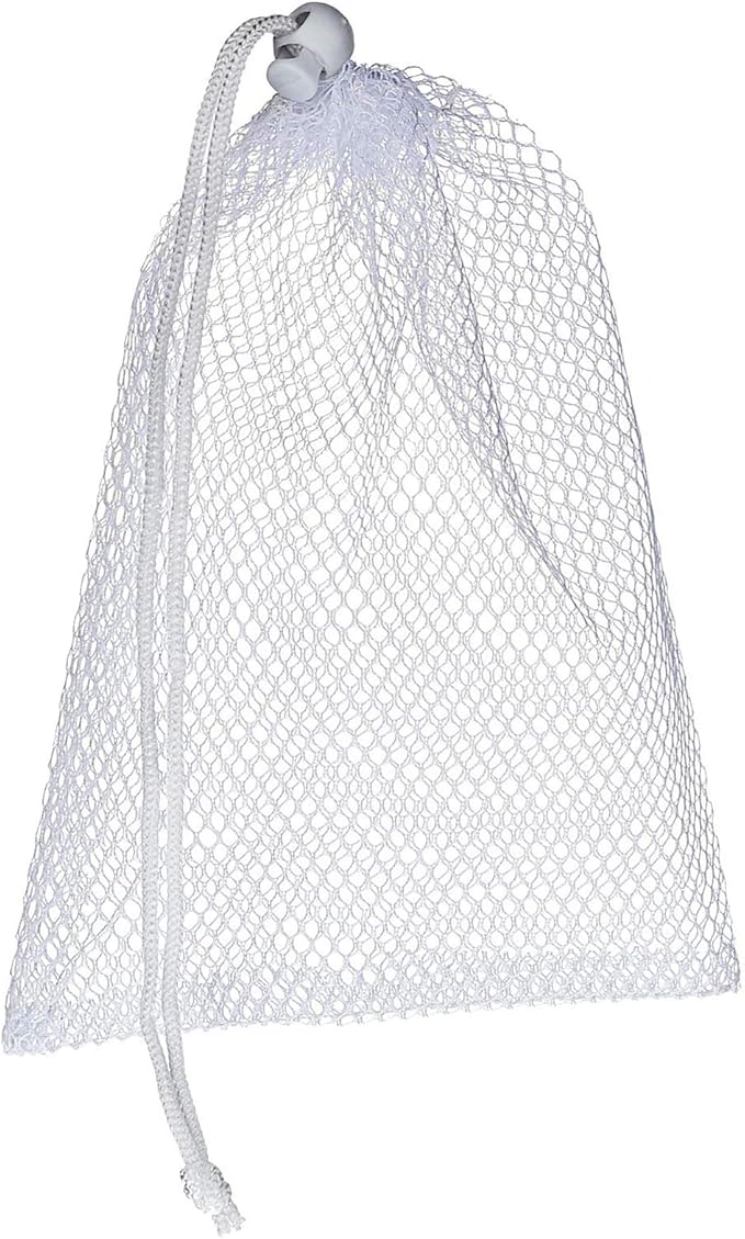 10 Pieces Mesh Bags Drawstring Laundry Bags Large Nylon