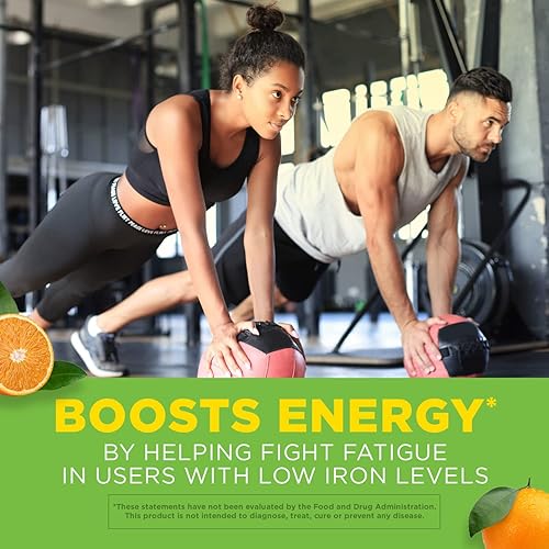 Miniatura 26 de Vitron-C Suplemento de hierro, una vez al día, hierro de alta potencia más vitamina C, apoya la producción de glóbulos rojos, tabletas sin tinte, 60