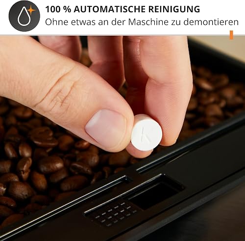 KRUPS Machine à café broyeur grain, 2 expresso simultanés, Nettoyage automatique, Buse vapeur Cappuccino, Essential blanche EA810570 - 8