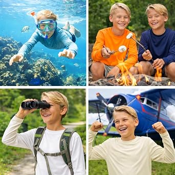 INGEAR Boys Rash Guard Long Sleeve Swim Shirt - Quick Dry UPF 50+, Kids Fishing Shirt, Dry fit Shirts for Boys Sizes XS-XL