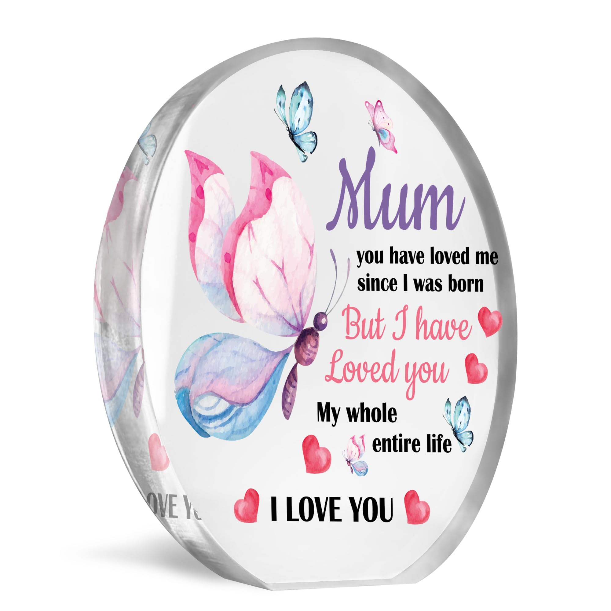 Red Ocean Mum Gifts, Christmas Unique Gifts for Mum, Mum Birthday Gifts, Acrylic Plaque Xmas Gifts for Mum, Birthday Gifts for Mum, Best Mum Gifts, Mum Gifts Christmas From Daughter Son