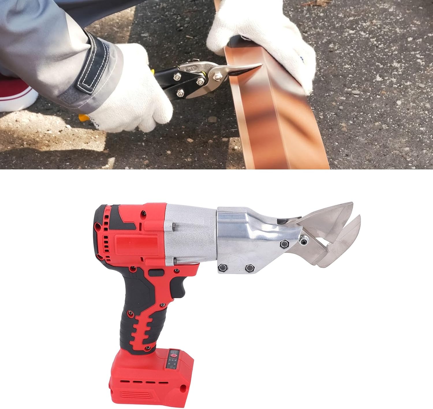 LiebeWH Cordless Metal Shears 800W Brushless Motor Variable Speed 18V Battery Powered Electric Sheet Metal Cutter Tool 48-11-1820