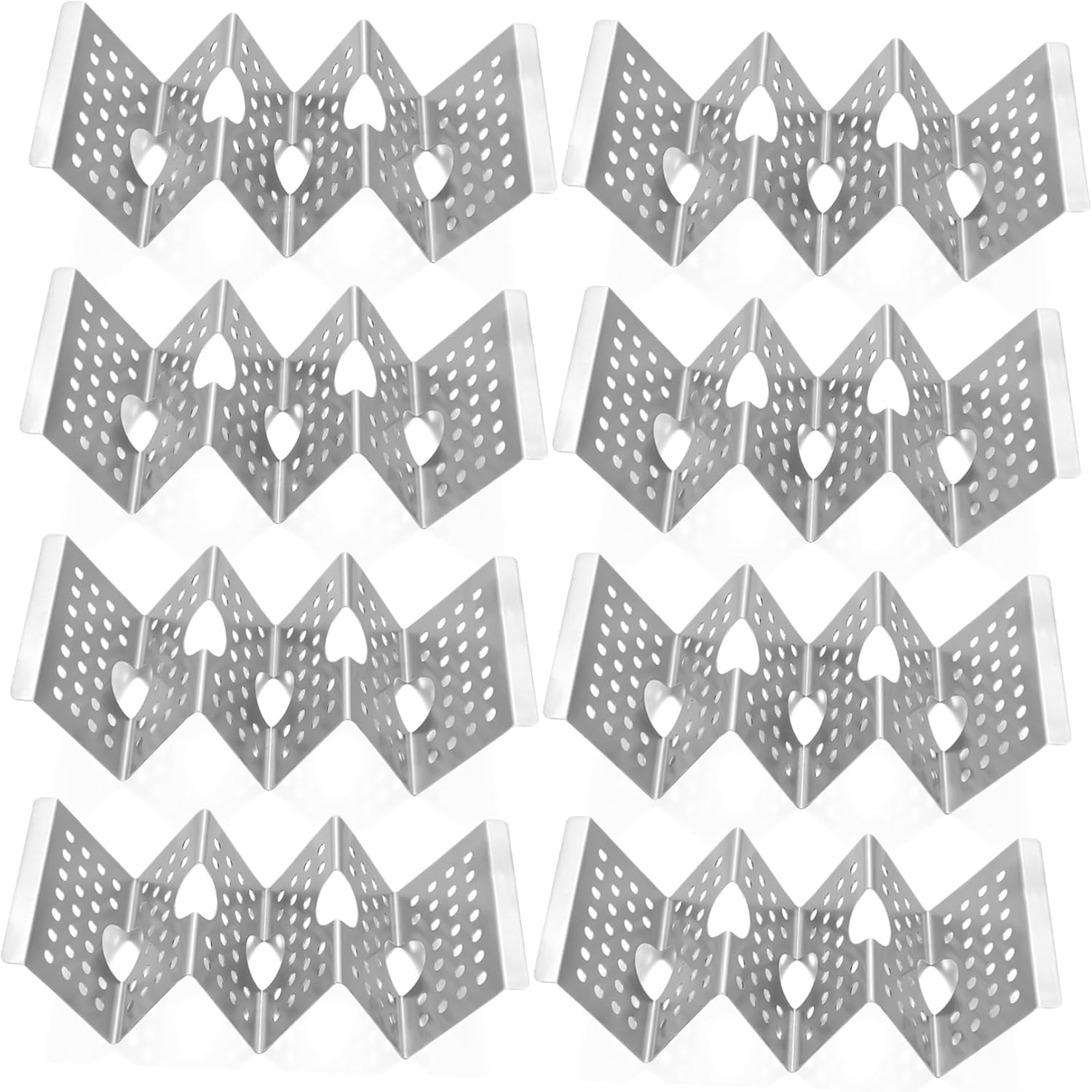 8 Pcs Stainless Steel Taco Holder with Heat-enhancing Compact Taco Racks for Upright Tortilla Baking and Serving Kitchen Stand for Family Gatherings and Restaurants