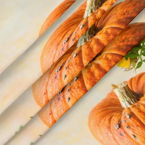 Miniatura 5 de Mantel redondo de otoño con borde elástico, tablero de madera de girasol de calabaza, lavable, mantel de poliéster lavable para cocina, comedor,