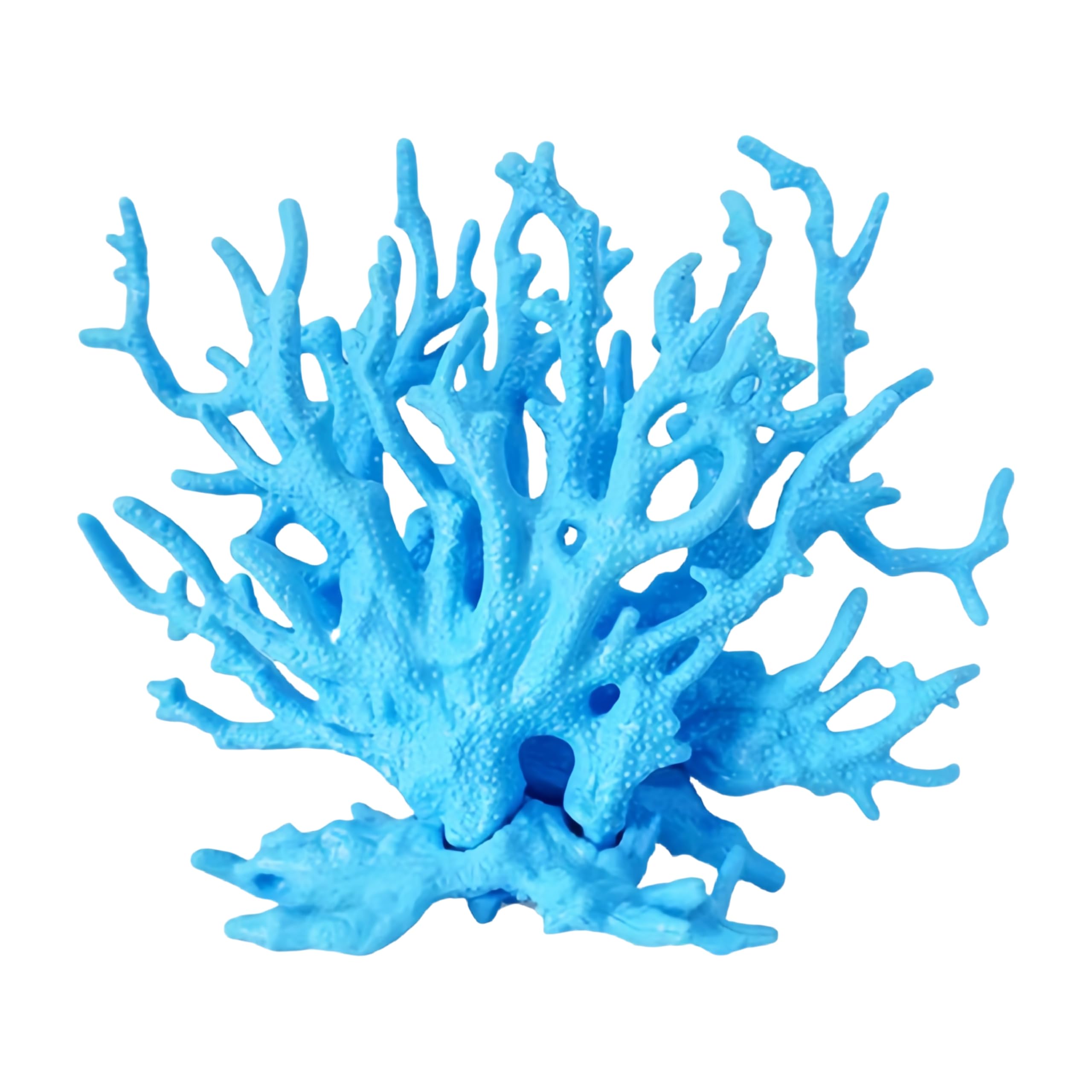 Décoration d’Aquarium en Bois Faux Corail, crevettes Aquarium et Plante d’Aquarium réel, adapté aux Aquariums Petits à Moyens (Bleu)