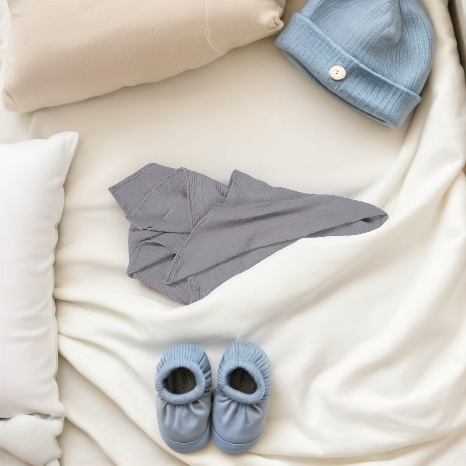 Toyvian 3 Piezas Manta de Gasa para Recién Nacido Muselina Transpirable para Bebés y Niñas Mantas para Envolver y Recibir para Dormir y Baño Cuna