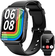 スマートウォッチ 【2025新登場& 1.83インチ大画面】iphone&アンドロイド対応 通話機能付き 通話・着信/LINE/メッセージ通知 smart watch IP67防水 レディース メンズ 腕時計 100+種類運動モード Gmail/line着信＆メッセージ通知 タイマー 音声アシスタント 300mAh長持ちバッテリー ストップウォッチ (black)