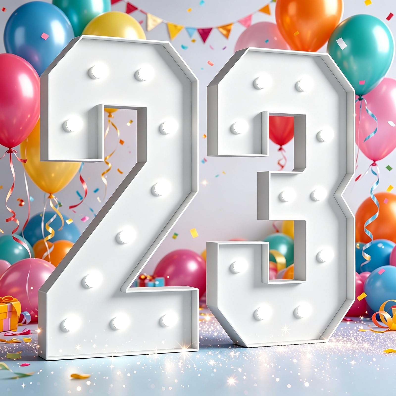 Marquee Light Up Numbers Birthday Party Decor Large Signs