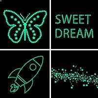 Vista 8 de Glow in the Dark Stars, Glow in the Dark Stickers with Larger Star, Moon Decor, Glow in the Dark Stars for Ceiling, Bedroom, Playroom Decor, Wall