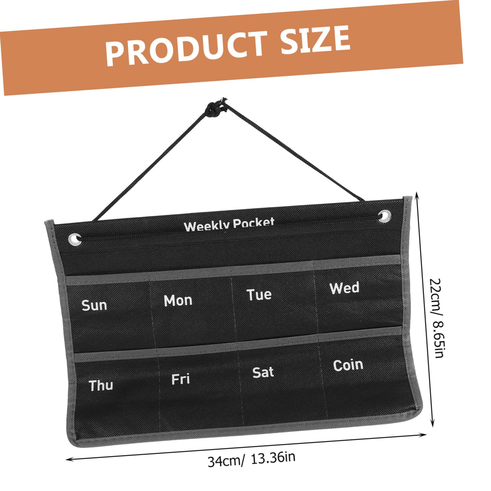 Alipis Wall Hanging Calendar Pocket Organizer Stylish Non Woven Storage Bag for Home Office Space Saving Design for Items Wall Mount Pocket Calendar