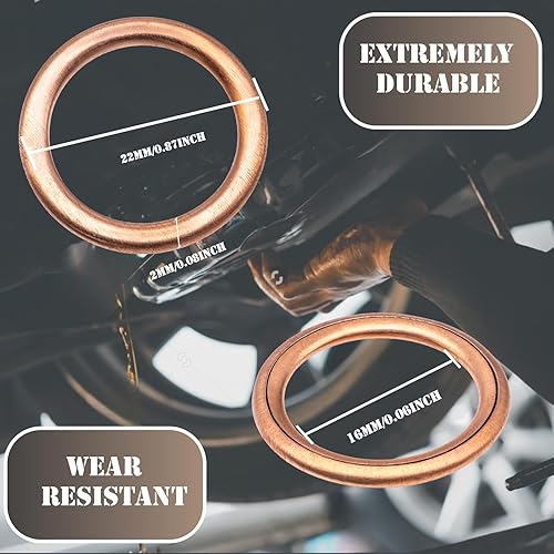 Miniatura 2 de 20 piezas de tapón de drenaje de aceite de motor de repuesto para M16 11137546275 Anillo de junta para MINI Cooper, R56, Clubman, Cabrio, Coupé,