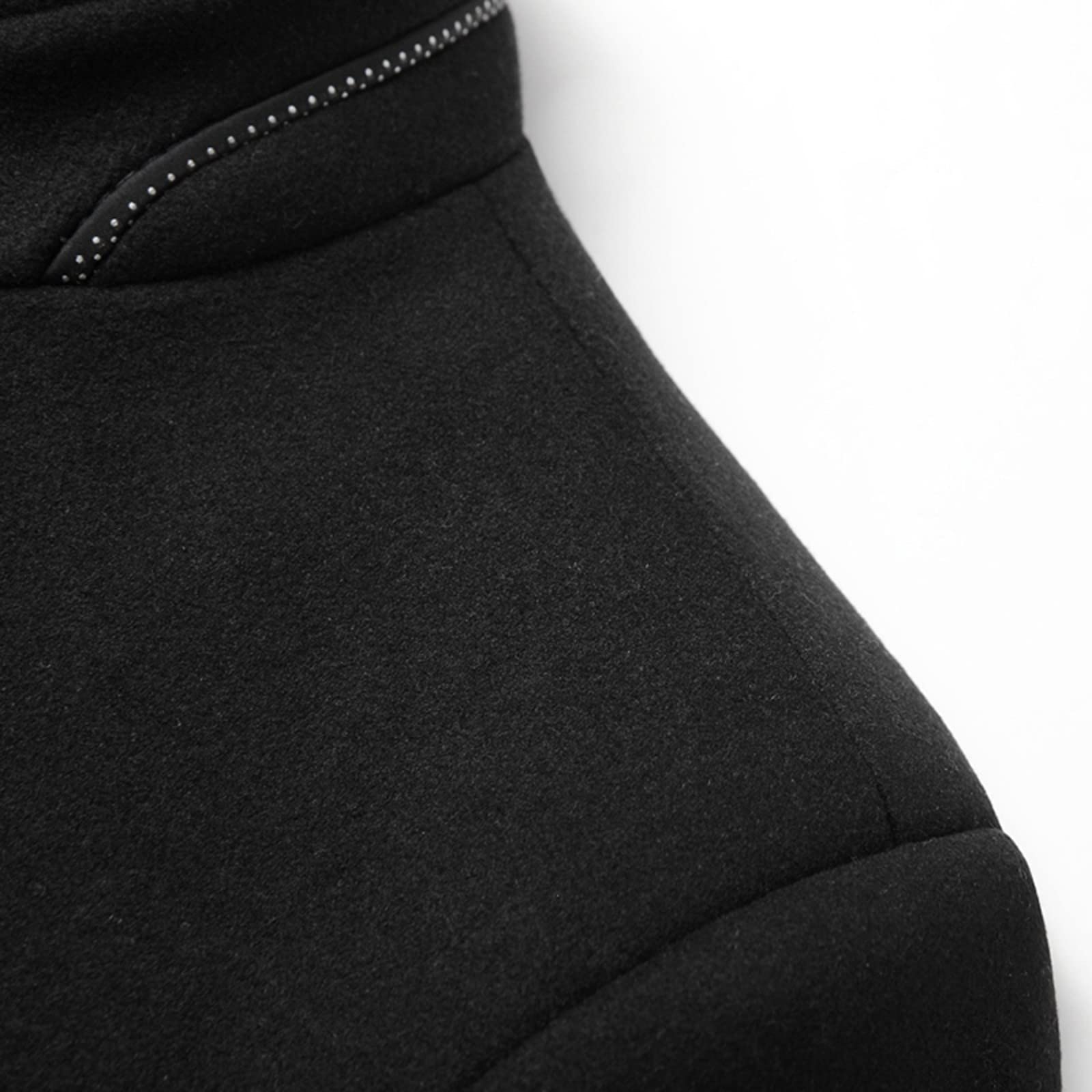 SRZYMJ Schwarz Mantel Herren Lange Jacke Casual Wollmantel Wintermantel Kerbkragen mit Knopfleiste Trenchcoat Herrenmantel Winter Warme Oberbekleidung Einreiher Business Outfit Coat Trenchcoat XXL
