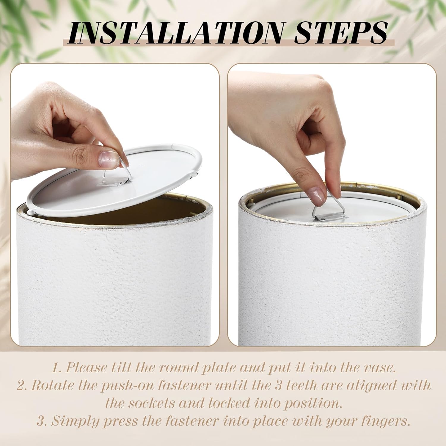 Floor Vase Tall White 32/27/22 in Set of 3 Extra Large Metal Standing Decorative Vase for Home Decor Wedding Vintage Corner Living Room Hallway Office Hotel Pampas Grass Gift for Mother Day