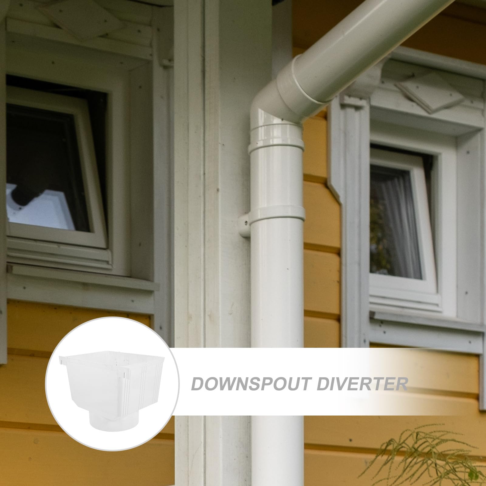 PVC Fallrohradapter für Regenwassersammelsystem Korrosionsbeständig und Druckfest Geeignet für Dachrinnen und Haushalt Abflusssysteme