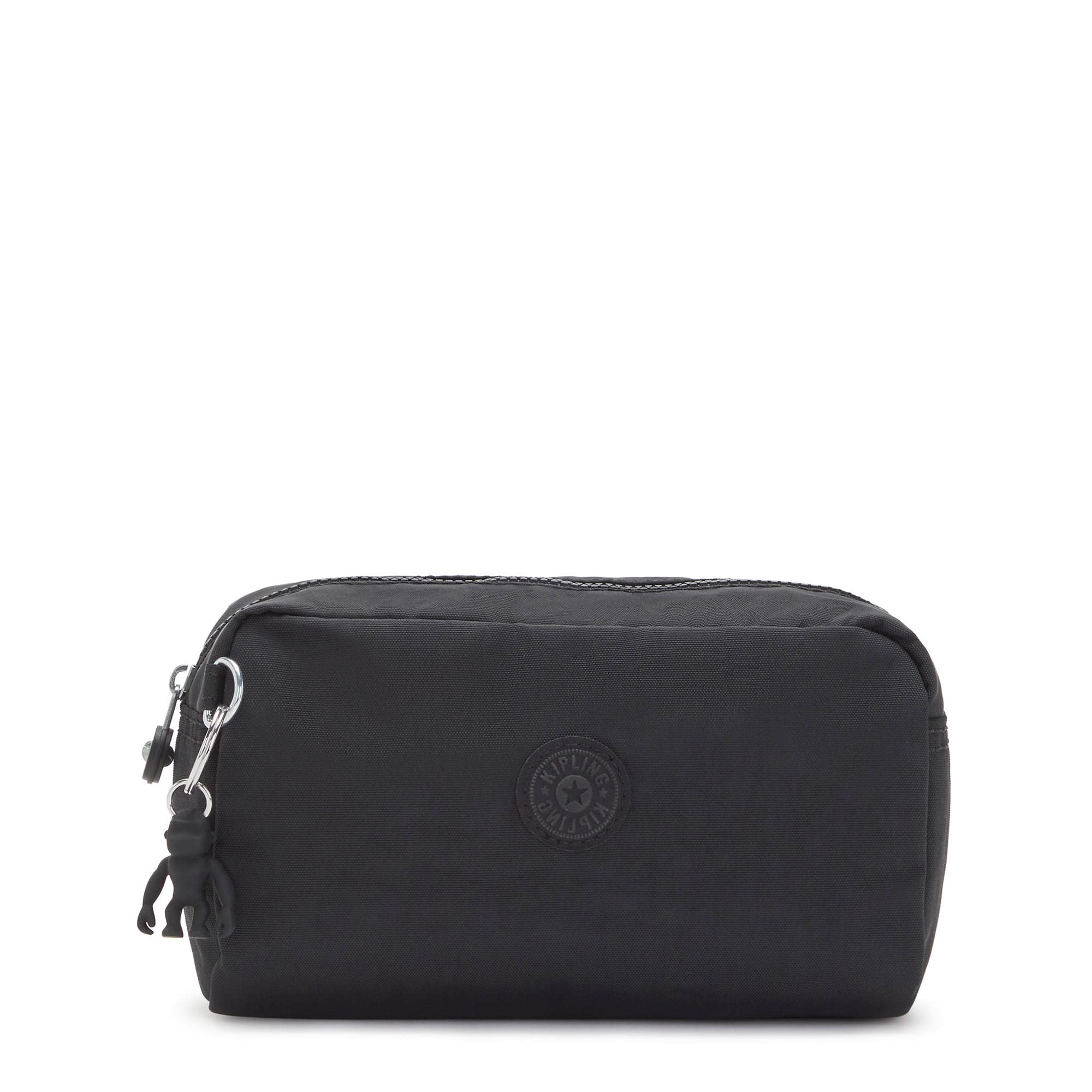 Kipling womens Women's Gleam Cosmetic Bag, Black Noir, 7.25 L x 4.25 H 3.25 D US