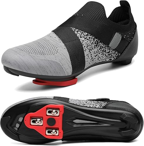 Zapatos de ciclismo unisex compatibles con Peloton Bike y SPD Indoor Road Riding Ciclismo Zapatos de bicicleta con tacos Delta incluidos para