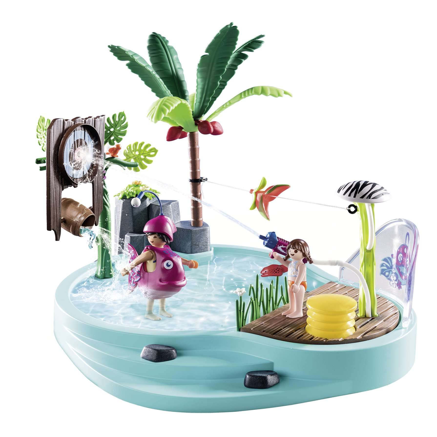 Amazon.com: Playmobil Small Pool with Water Sprayer : PLAYMOBIL