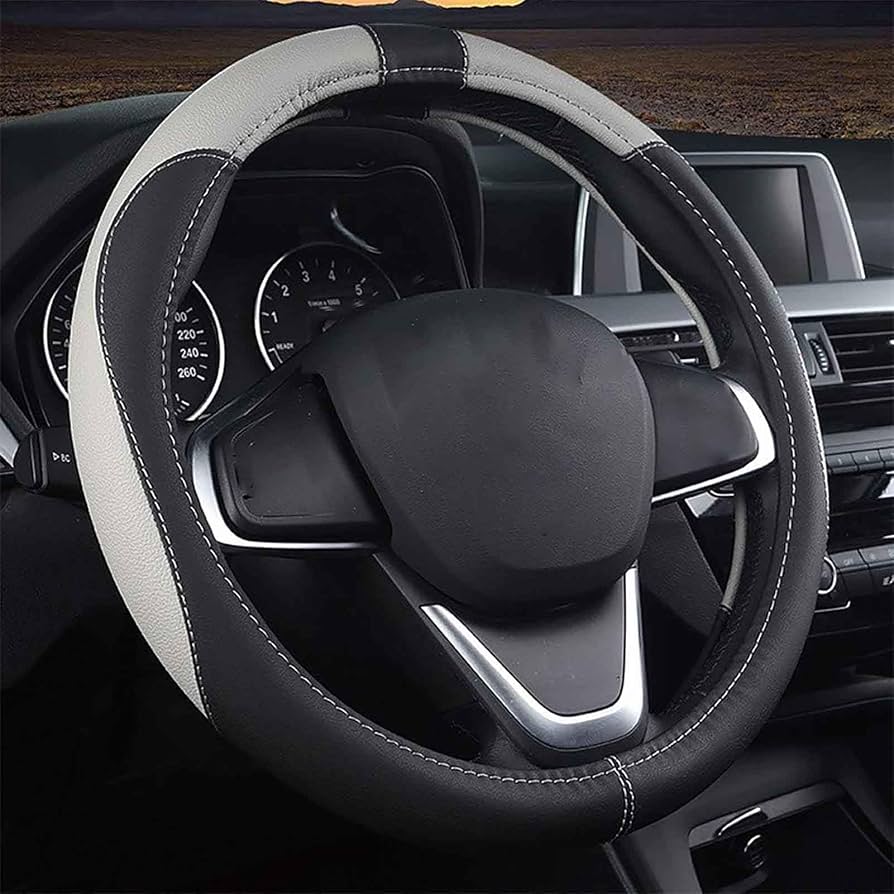 Coprivolante In Pelle Double Face Per Jeep – Antiscivolo Traspirante – Nero (Universale Per Modelli Jeep)