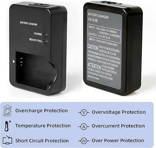 Miniatura 3 de Batería NB-13L y cargador de batería CB-2LH compatible con Canon PowerShot G1 X Mark III, G5 X, G5 X Mark II, G7 X Mark II, G7 X Mark III, G9 X, G9