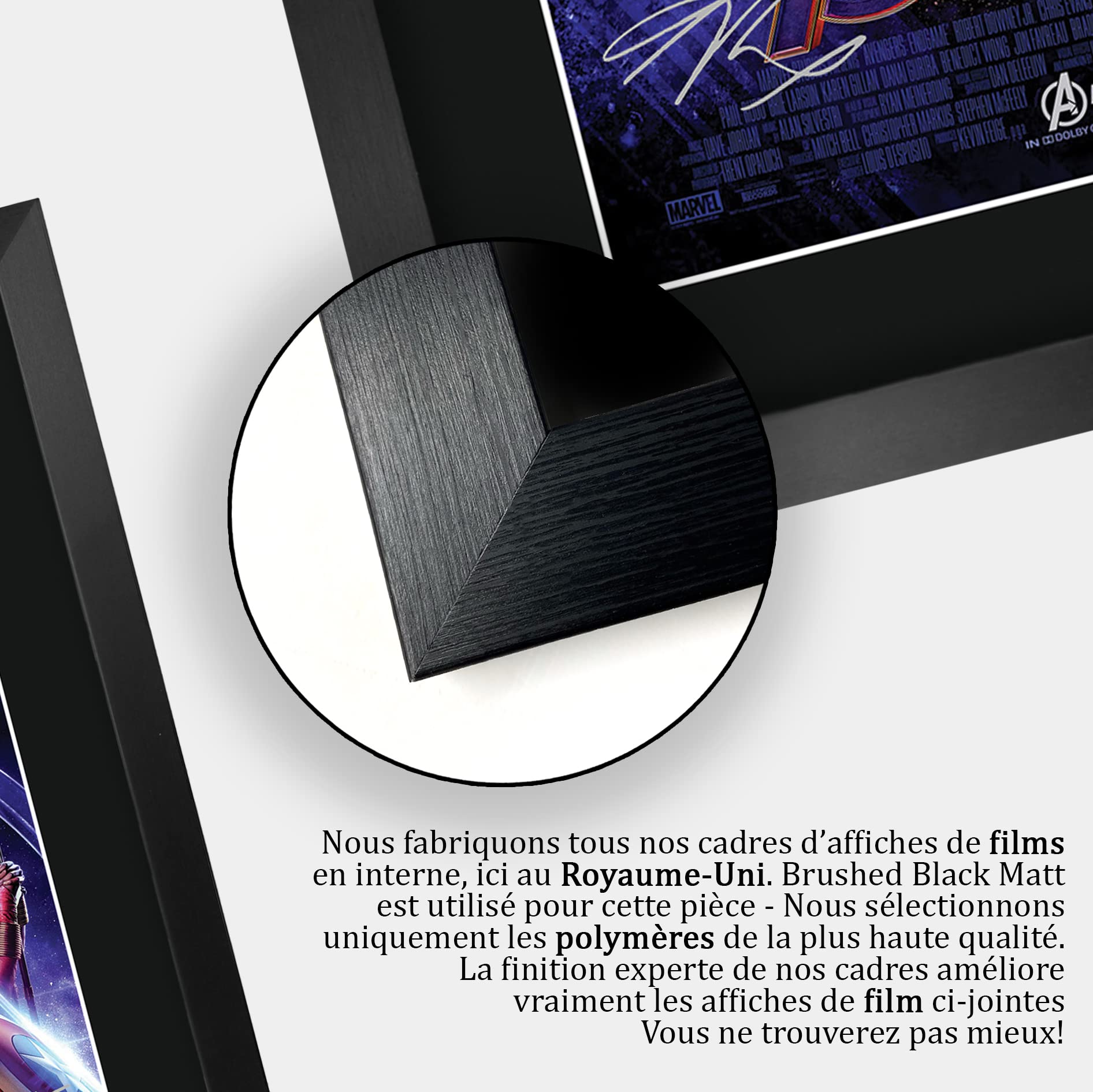 HWC Trading FR A3 Avengers Endgame Cadeaux imprimés affiche photo autographe signée pour les fans de cinéma - A3 Encadré