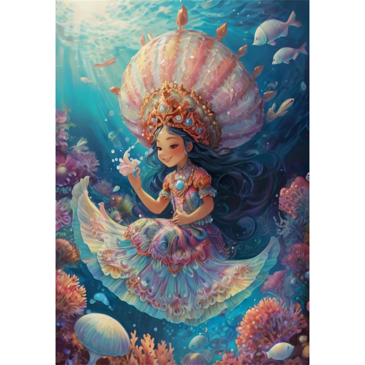 2000 Puzzles für Erwachsene Frau Muschelpuzzle Familienspiele DIY Geschenkpapier-Puzzles 70x100cm