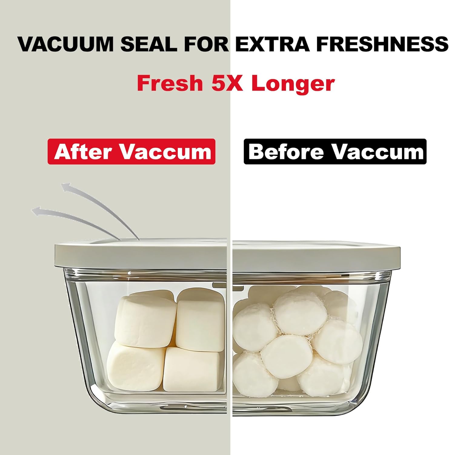 Compact Vacuum Sealer for Food(Powerful Handheld Vacuum Sealer Machine+ 3 Glass Vacuum Containers +10 Reusable Vacuum Bags) for Kitchen Travel Fridge Meal Prep, Gifts for Mom, Wife, Chef