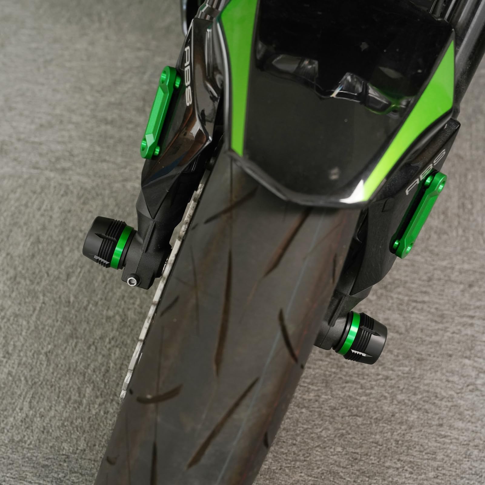 Slider Paratelaio Per Kawasaki Z1000 (2010-2020) - Protezione CNC In Alluminio Nero - Foto 4