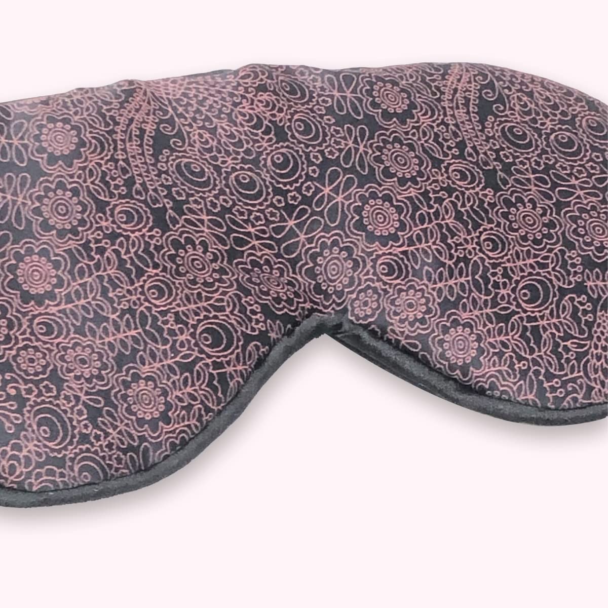 Friends of Meditation 100% Mulberry Silk Eye Mask, Super Smooth Sleep Mask and Blind Fold (Red Print) 3