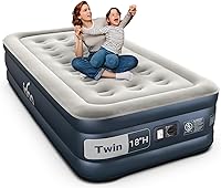 Vista 13 de iDOO - Colchón de aire tamaño matrimonial con bomba integrada, colchón inflable mejorado, ideal para campamento en casa y como cama de invitados