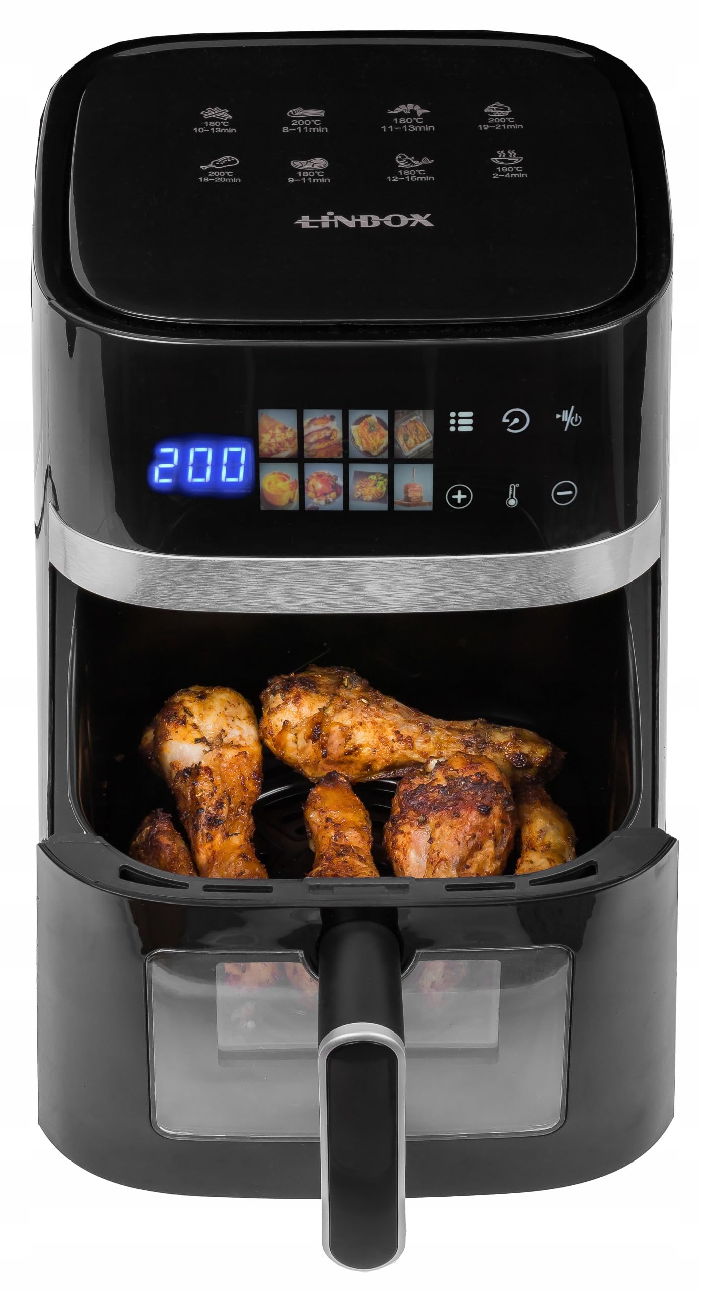 FRYTKOWNICA BEZTŁUSZCZOWA AIR FRYER LINBOX CZARNA