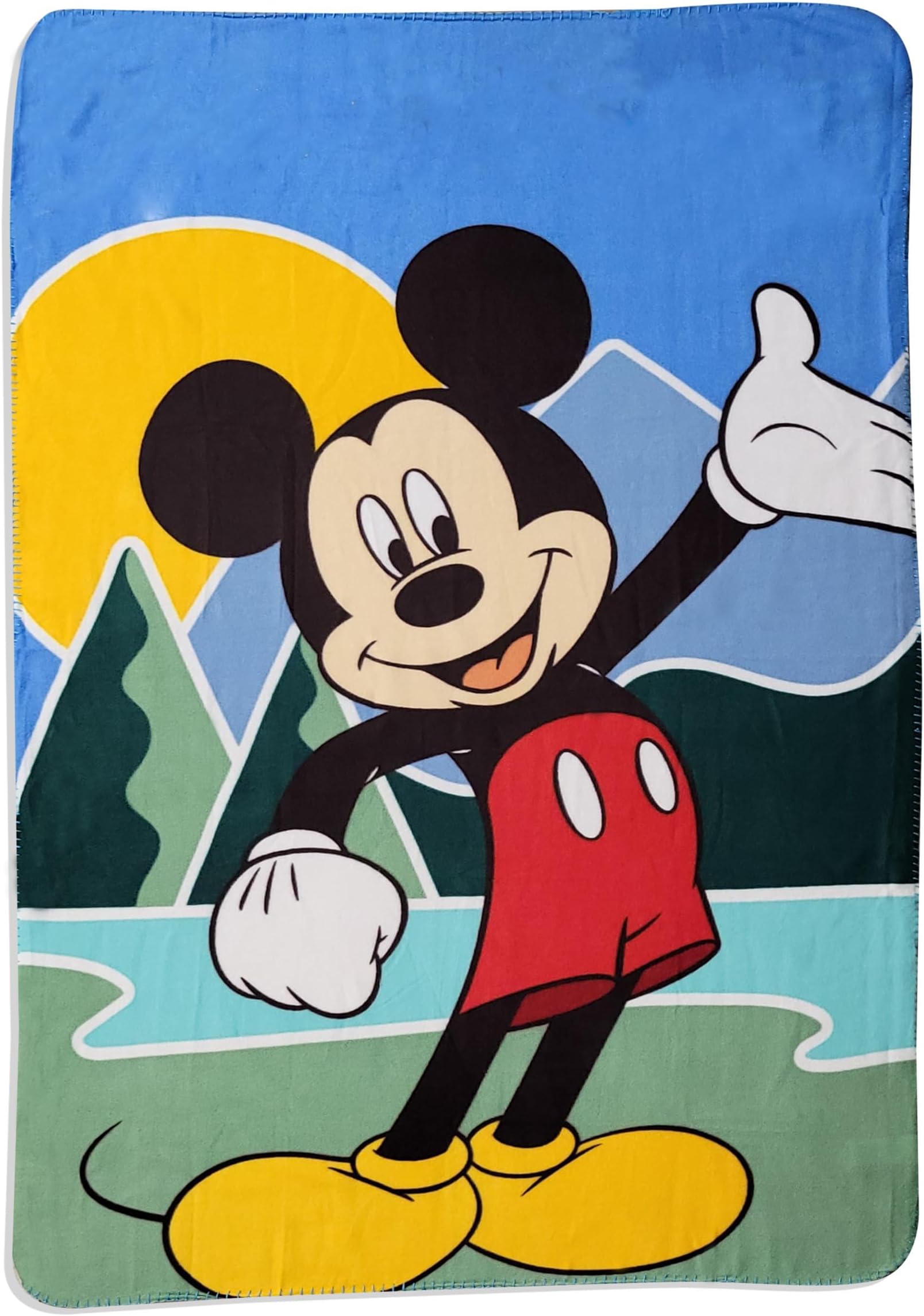 Royal Boys Girls Cozy Fleece Throw Blanket with Extra Soft Fun Design (Mickey 2)