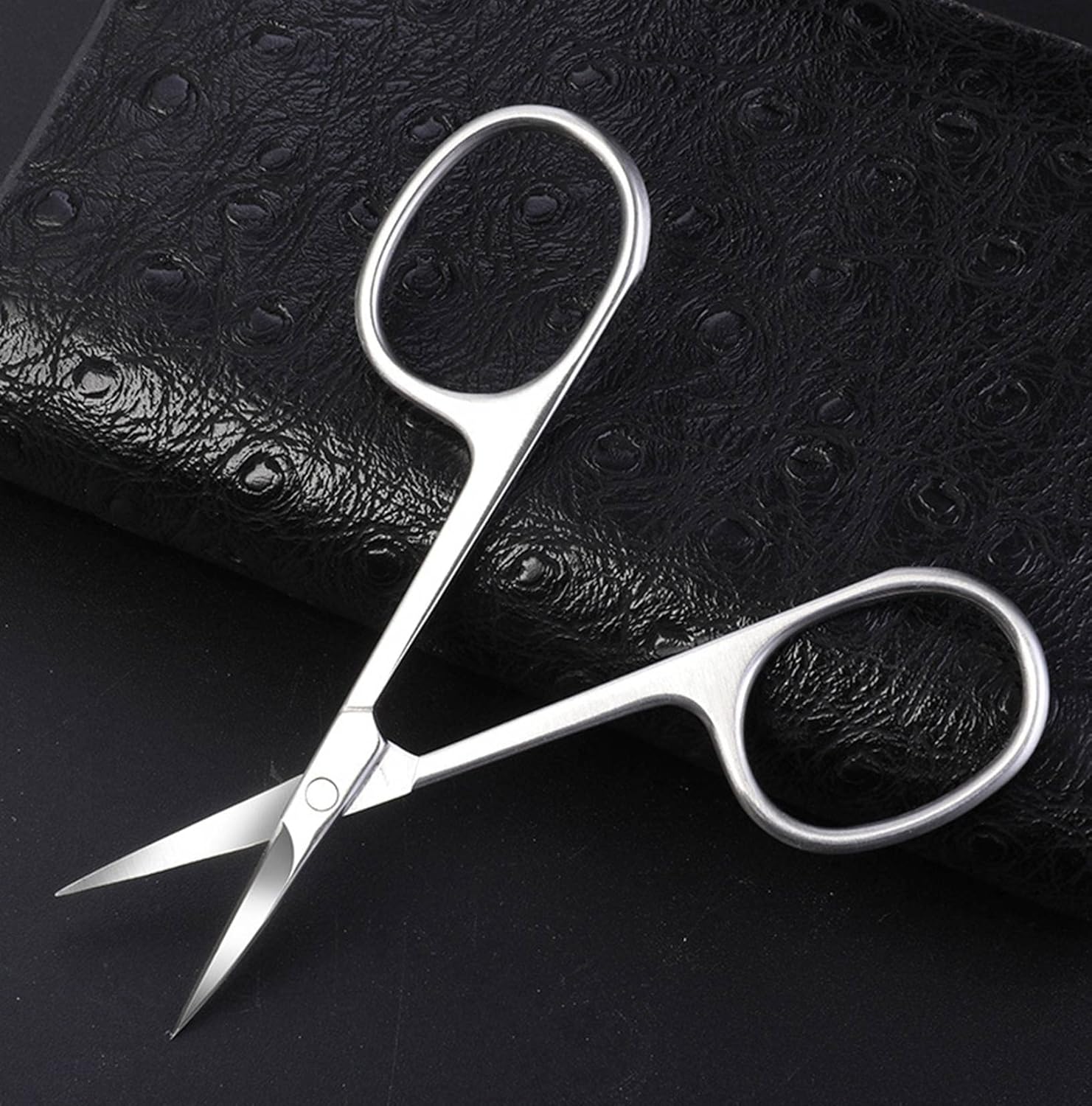 2pcs Eyebrow Scissors Set Stainless Steel Eyebrow Grooming Trimming Scissors Exfoliating Scissor for Beard Eyebrow Mustache : Beauty & Personal Care