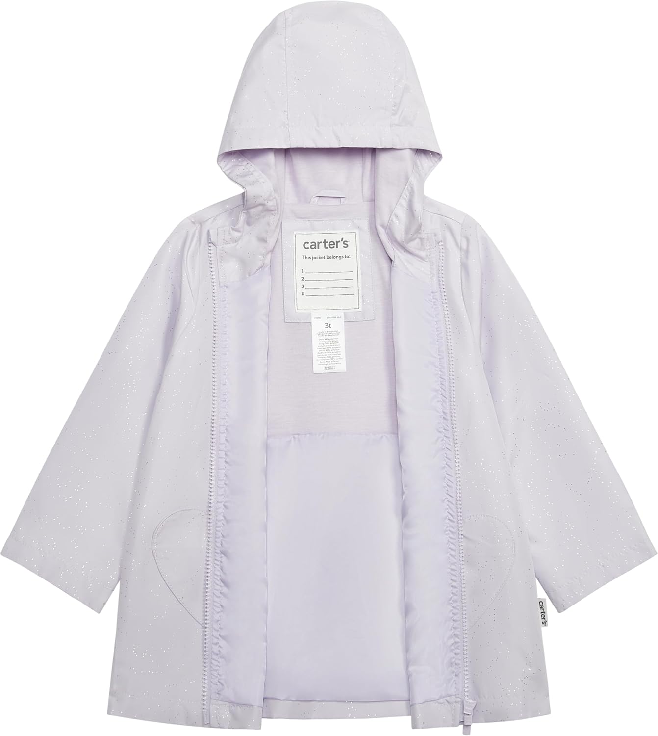 Carter's Girls Lightweight Raincoat Rain Jacket - Image 4